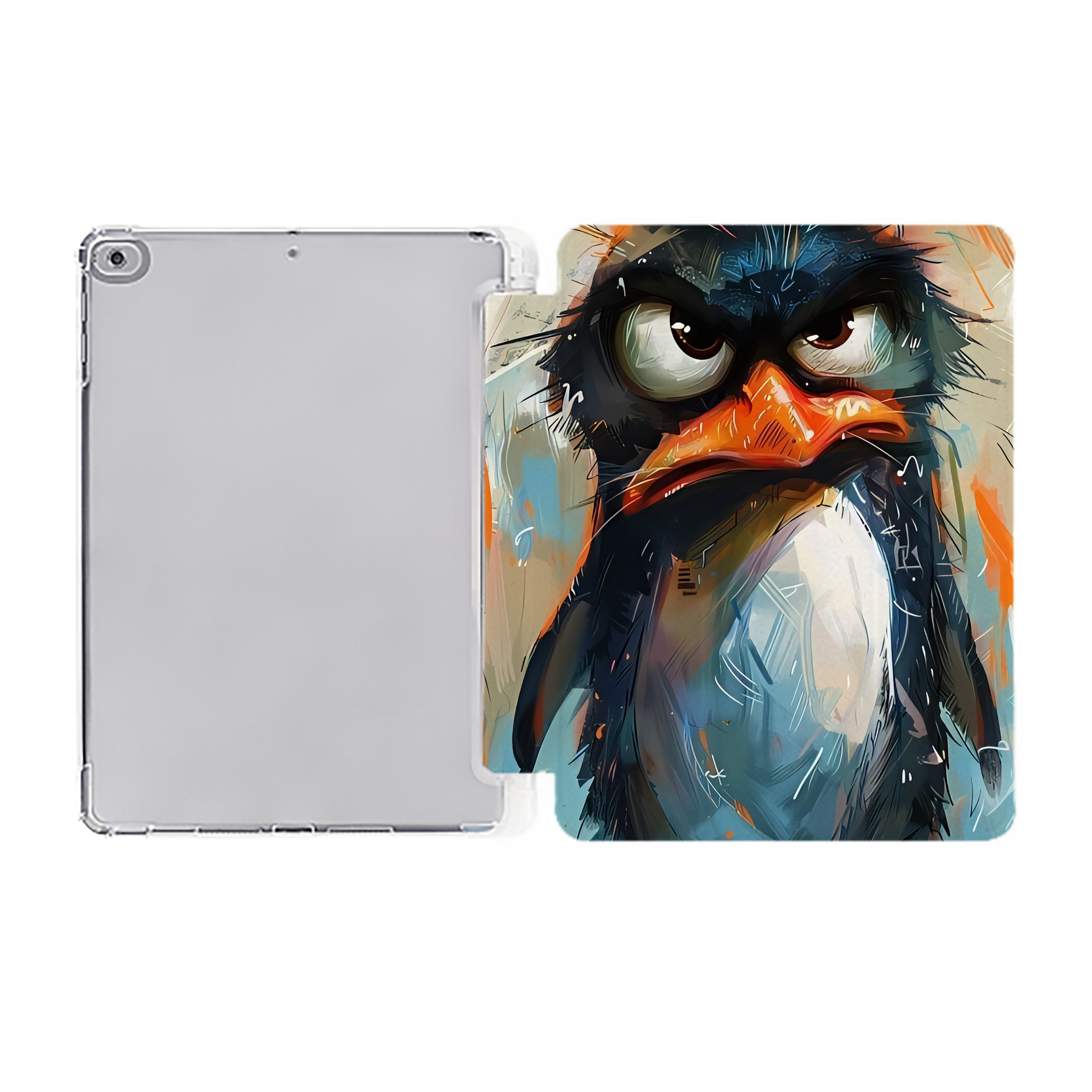 （画像用） Angry Birds アングリーバード IPad ケース ペン収納付き 三つ折りスタンド PUレザー×シリコン 対応機種9.5/10.5/10.9インチ